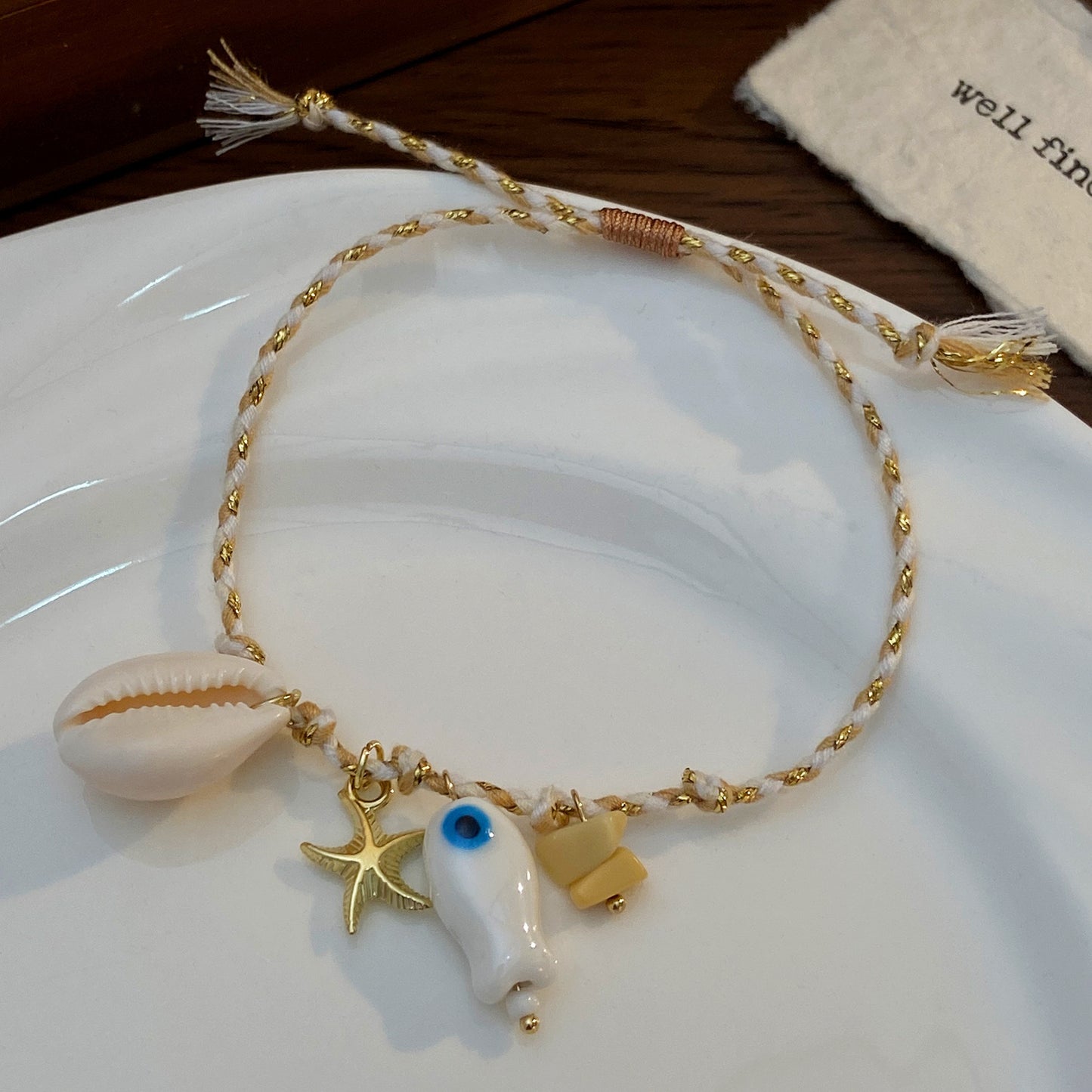 Retro Purple Imitation Pearl High Sense Design Bracelet