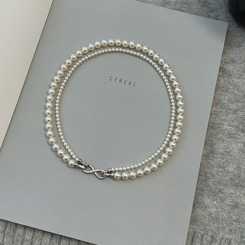 Pearl French Elegant Beaded Clavicle Chain Necklaces