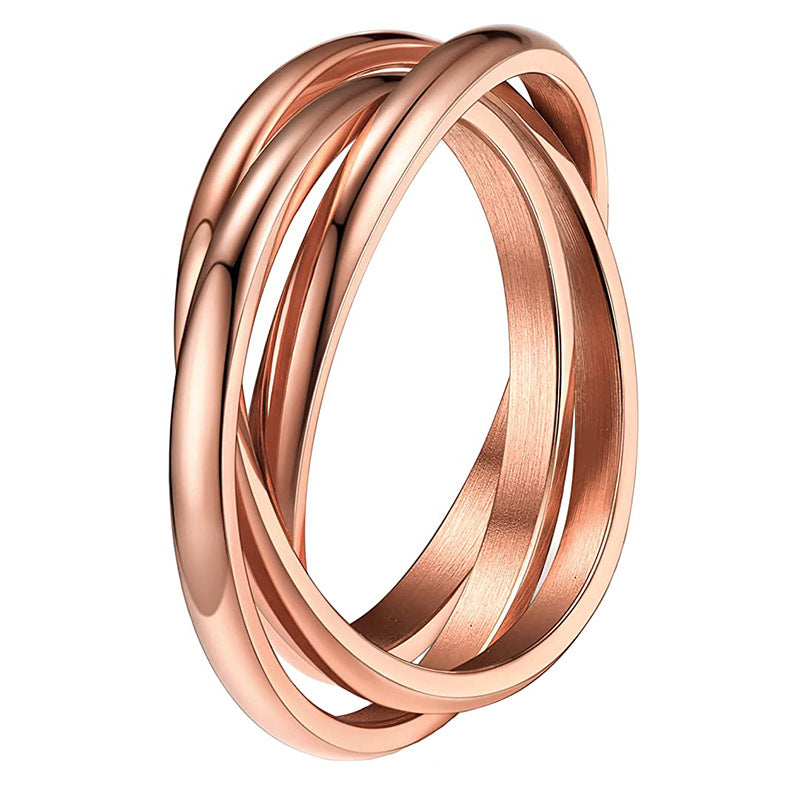 Stainless Steel Trinity Titanium Rotating Creative Rings