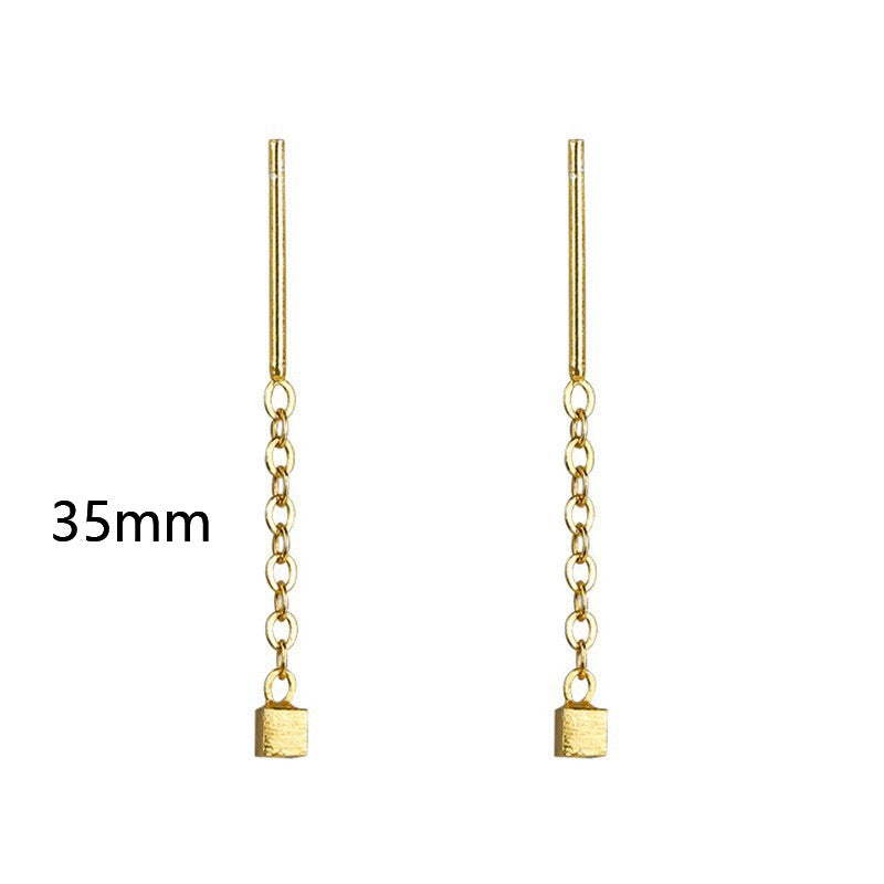 Artistic Temperament Geometric Long Fringe Minimalist Earrings