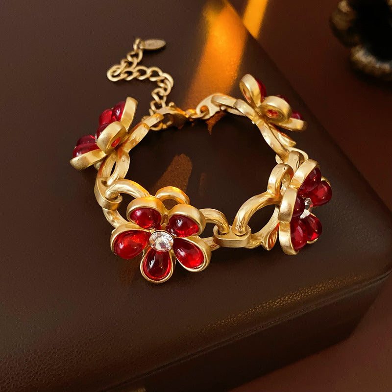 Light Luxury Heart-shaped Zircon Adjustable Fashion Design Classmates All Bracelets