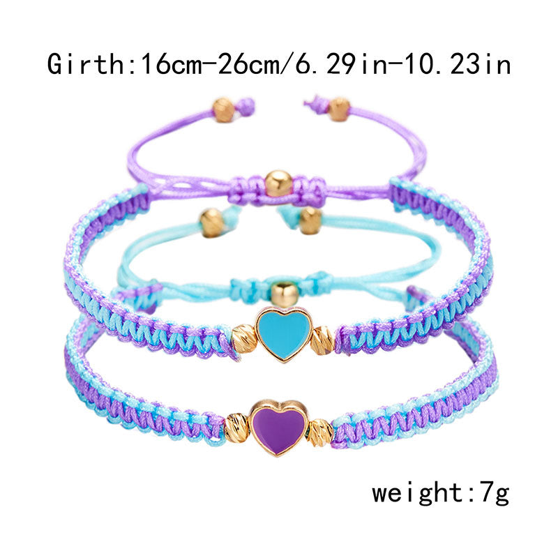 Day Gift Couple Female Heart-to-heart Love Bracelets