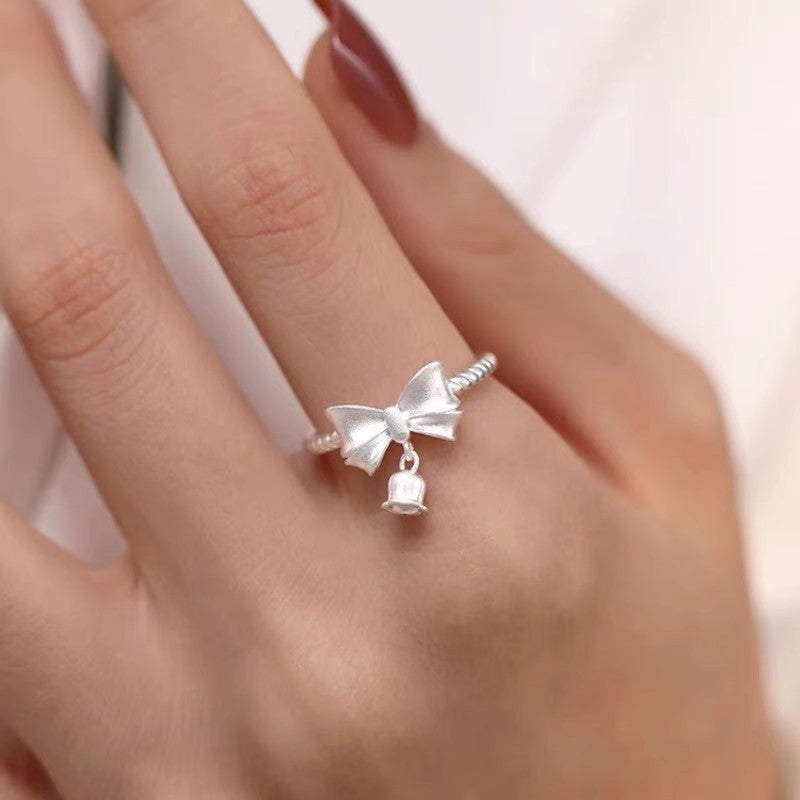 Escape Princess Bowknot Female Design High Sense Sweet Elegance Ring