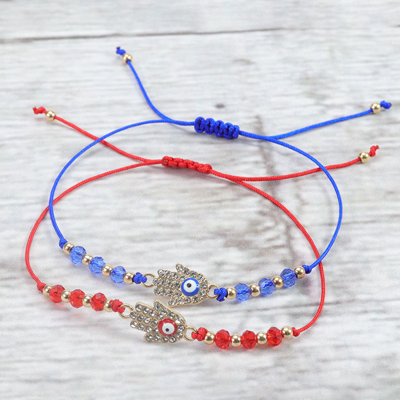 Crystal String Beads Angel Eyes Charm Bracelet