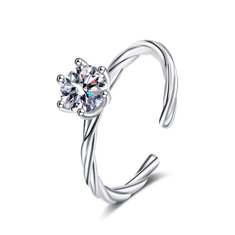 Moissanite Female Affordable Luxury Fashion Niche Rings