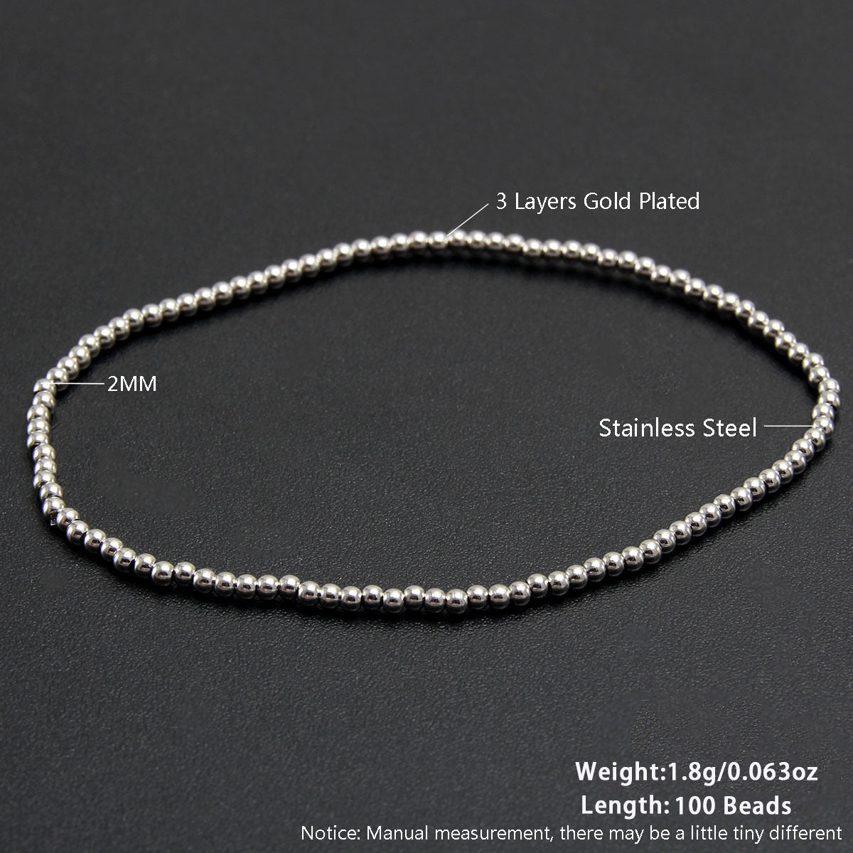 Women's & Men's Stainless Steel Gold-plated Gold Sier Two-color Bracelet