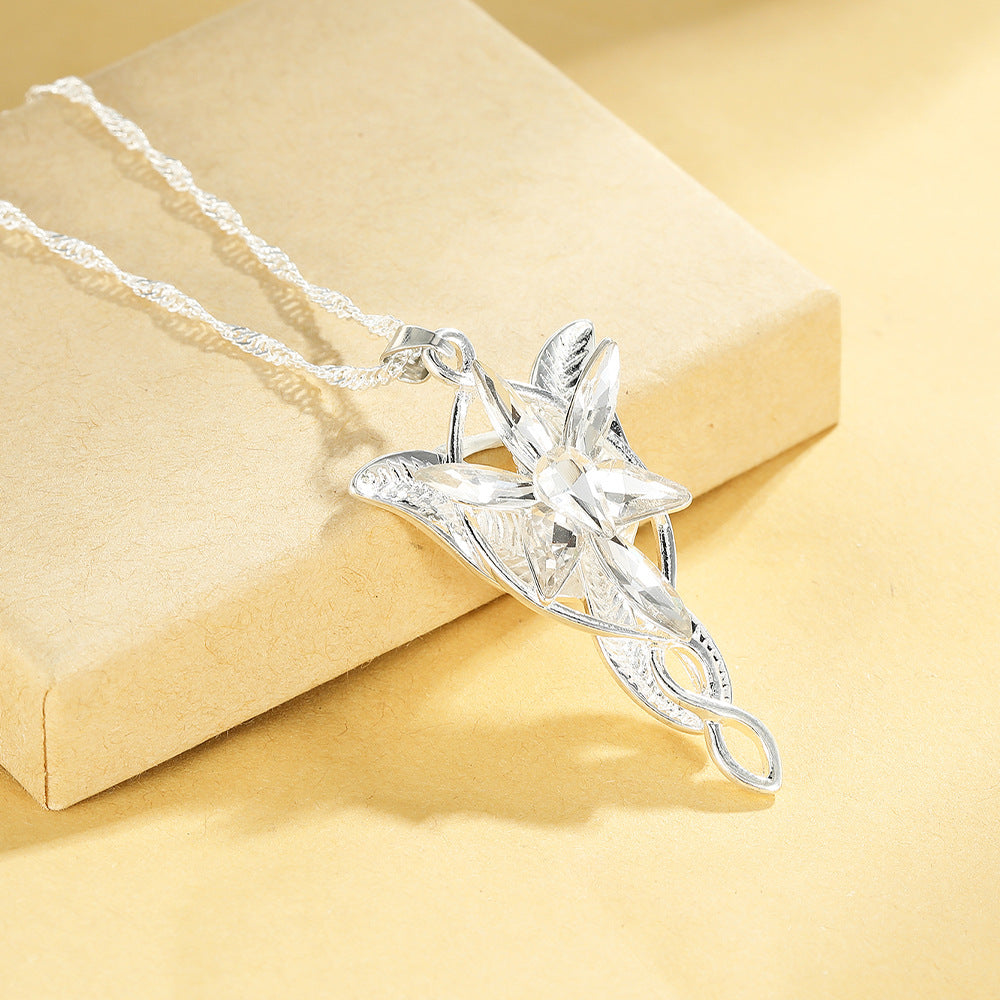 Women's Fashion Creative Alloy Jeweled Sweater Chain Versatile Personality Necklace
