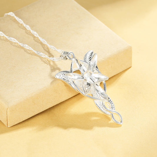 Women's Fashion Creative Alloy Jeweled Sweater Chain Versatile Personality Necklace