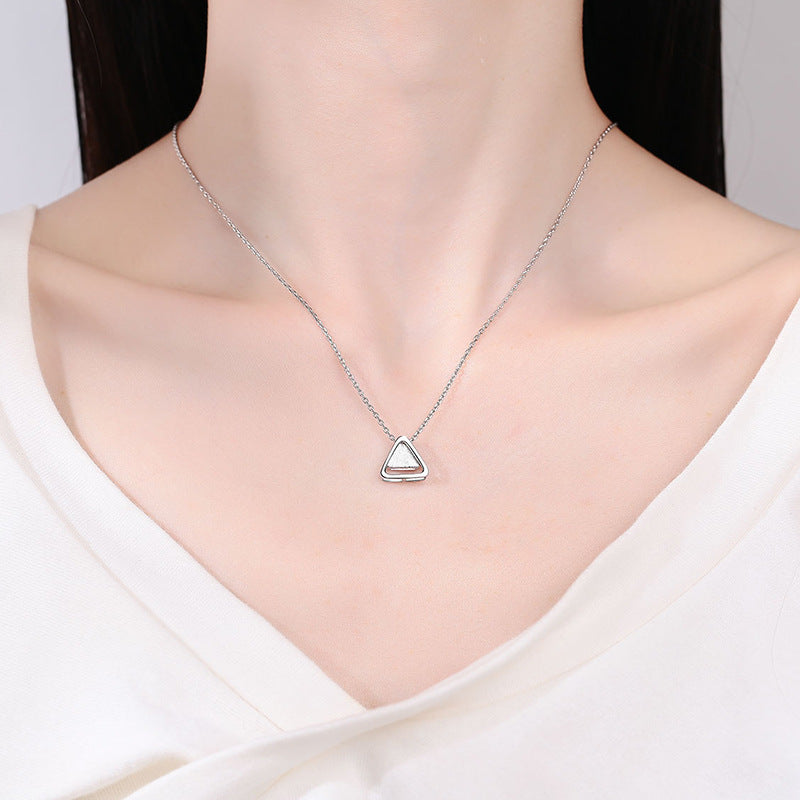 Wear Light Luxury Triangle Female Simple Cold Style Elegant Necklaces