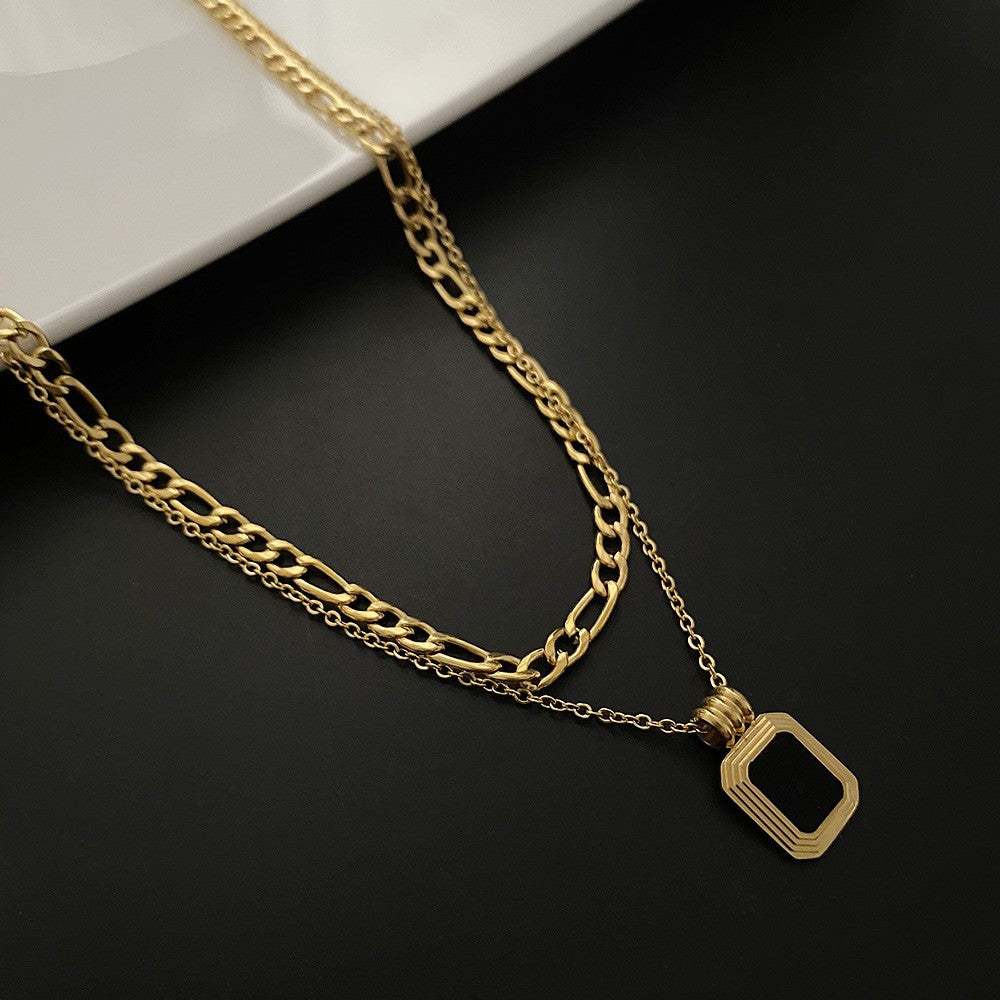 Women's Layer Twin Light Luxury Clavicle Chain Necklaces