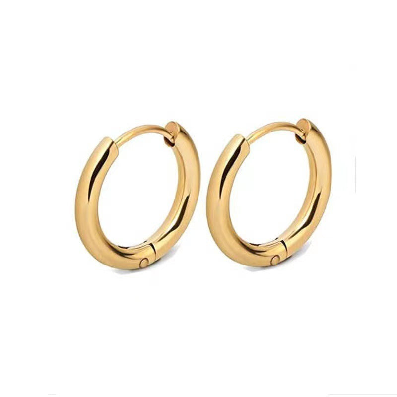 Geometric Shaped Stainless Steel Clip Trendy Fashion Five-pointed Star Peach Ear Buckle