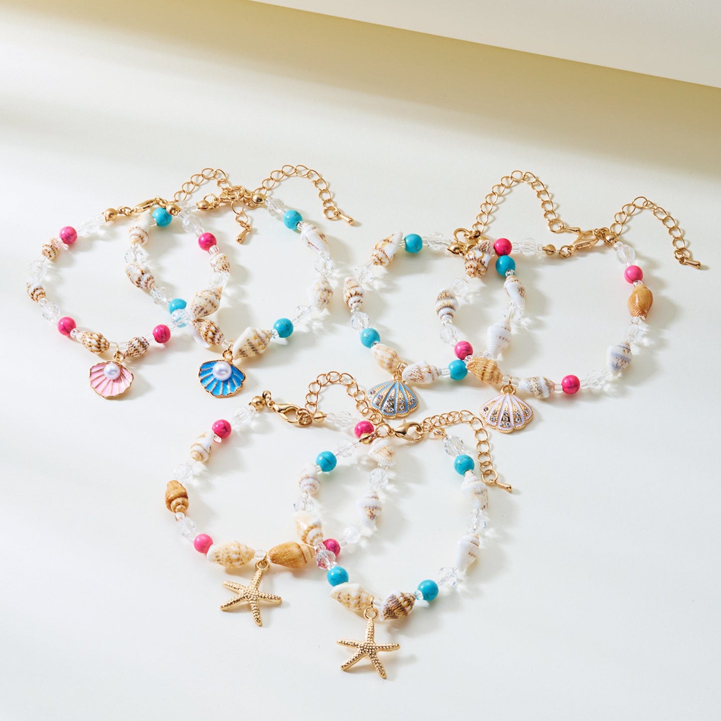 Bohemian Beach Foot Fashion Conch Crystal Bracelet