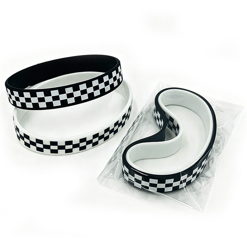 Women's & Men's Plaid Square Wrist Strap Racing Competition Vance Matching Bracelet