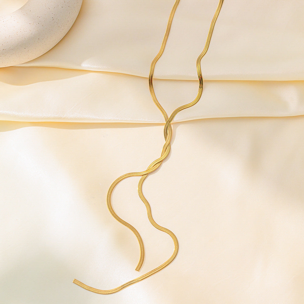 Women's Gold Plated Long Fringe Bead Necklaces