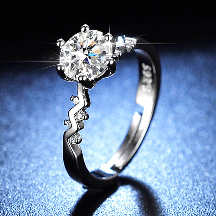 Women's Moissanite More Than Karat Imitation Diamond Rings