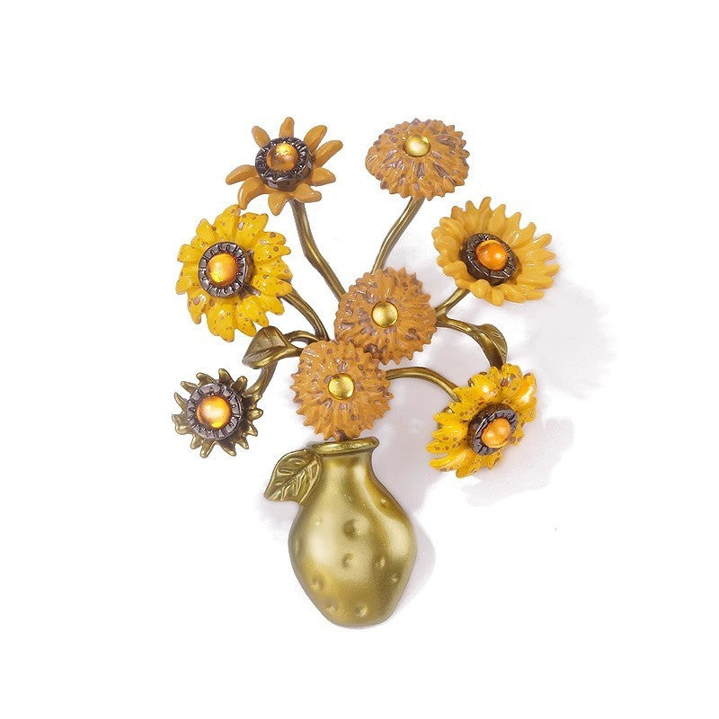 Golden Pearl Corsage Wheat Brooch Female High-grade Brooches