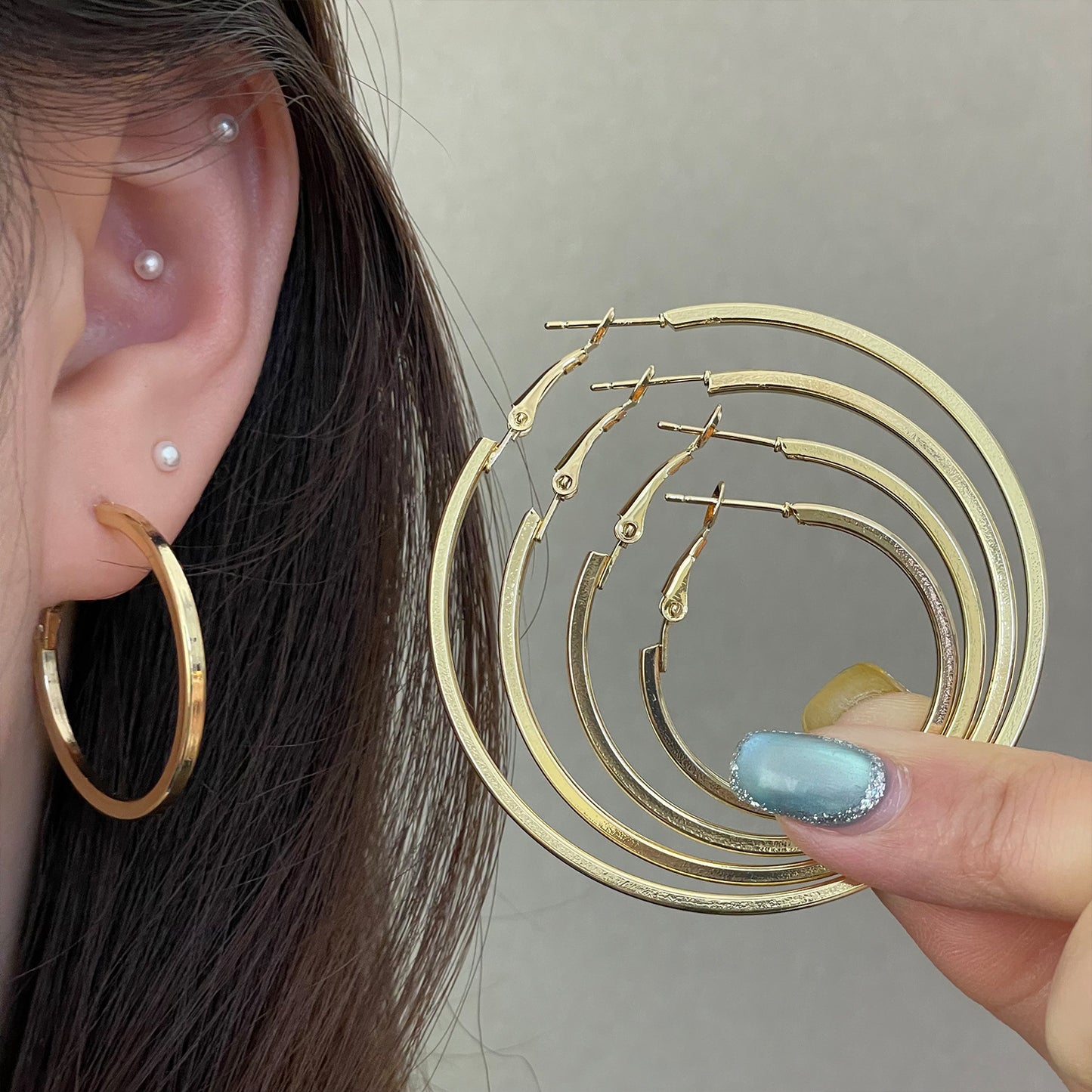 Hoop Tide Ear Design Simple High Sense Earrings