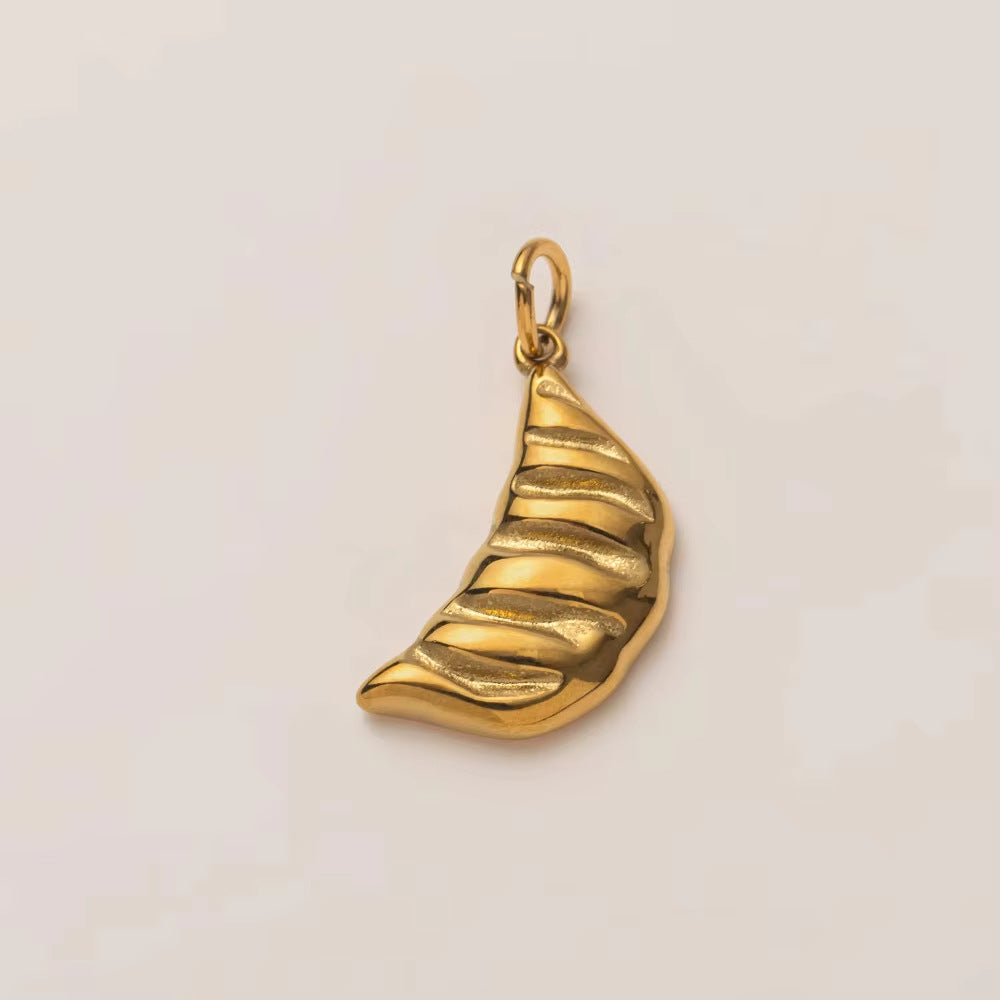 Mushroom Parts Vacuum Plating Gold Color Pendants