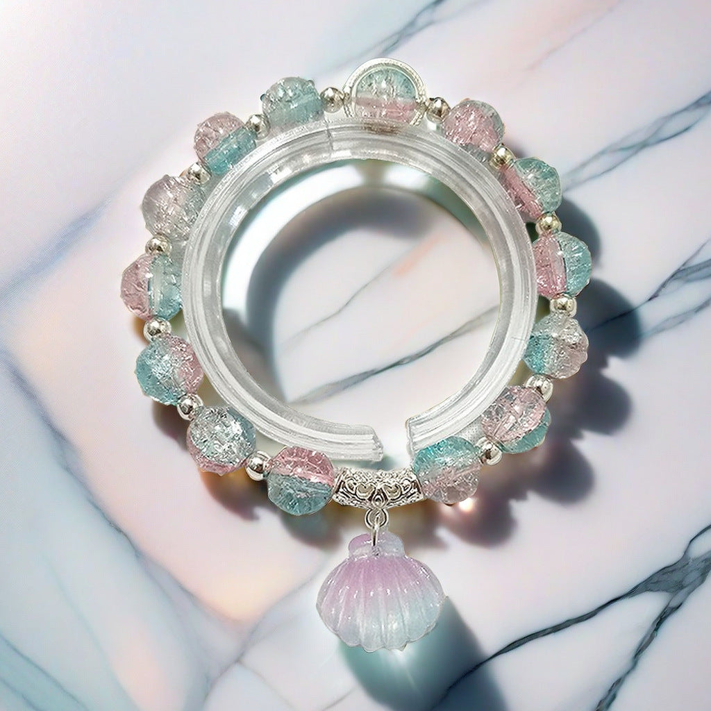 Fantasy Flower Glazed Female Gradient Contrast Bracelet