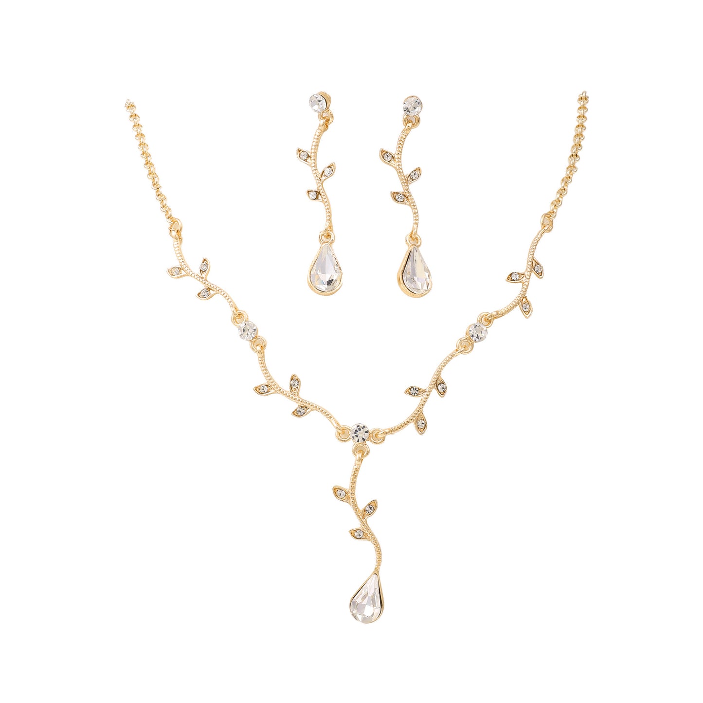 Leaf Water Drop Bridal Simple Stylish Necklaces