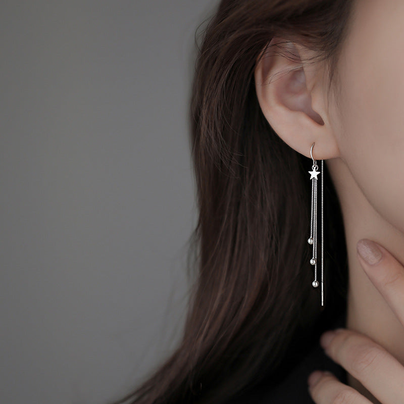 Women's Beads Tassel Thread Niche Design Fashion Simple Exquisite Refined Ear Line