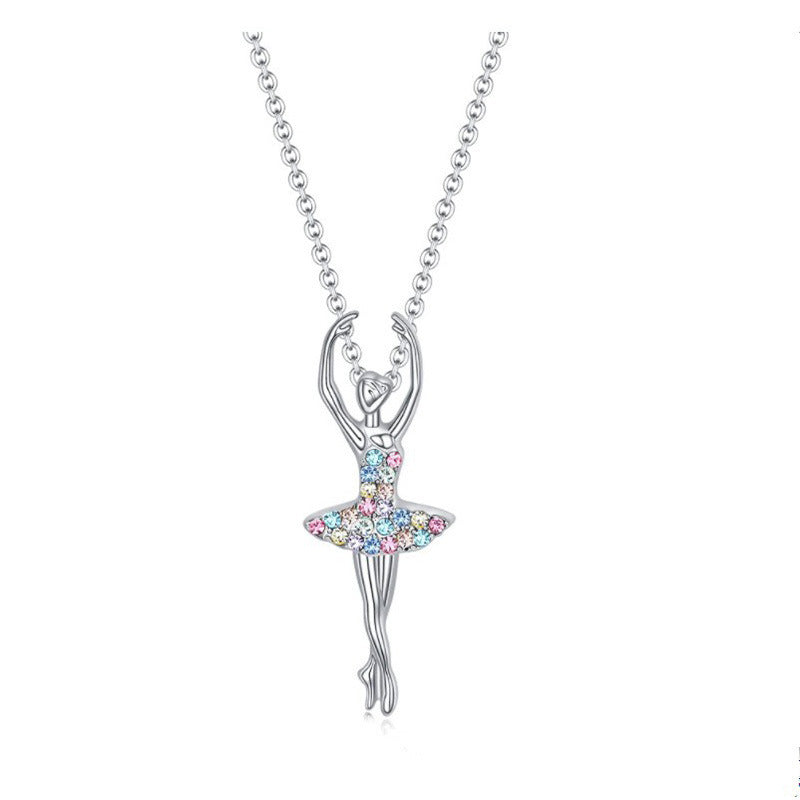 Colorful Diamond Dancing Modeling Ballet Shining Necklaces