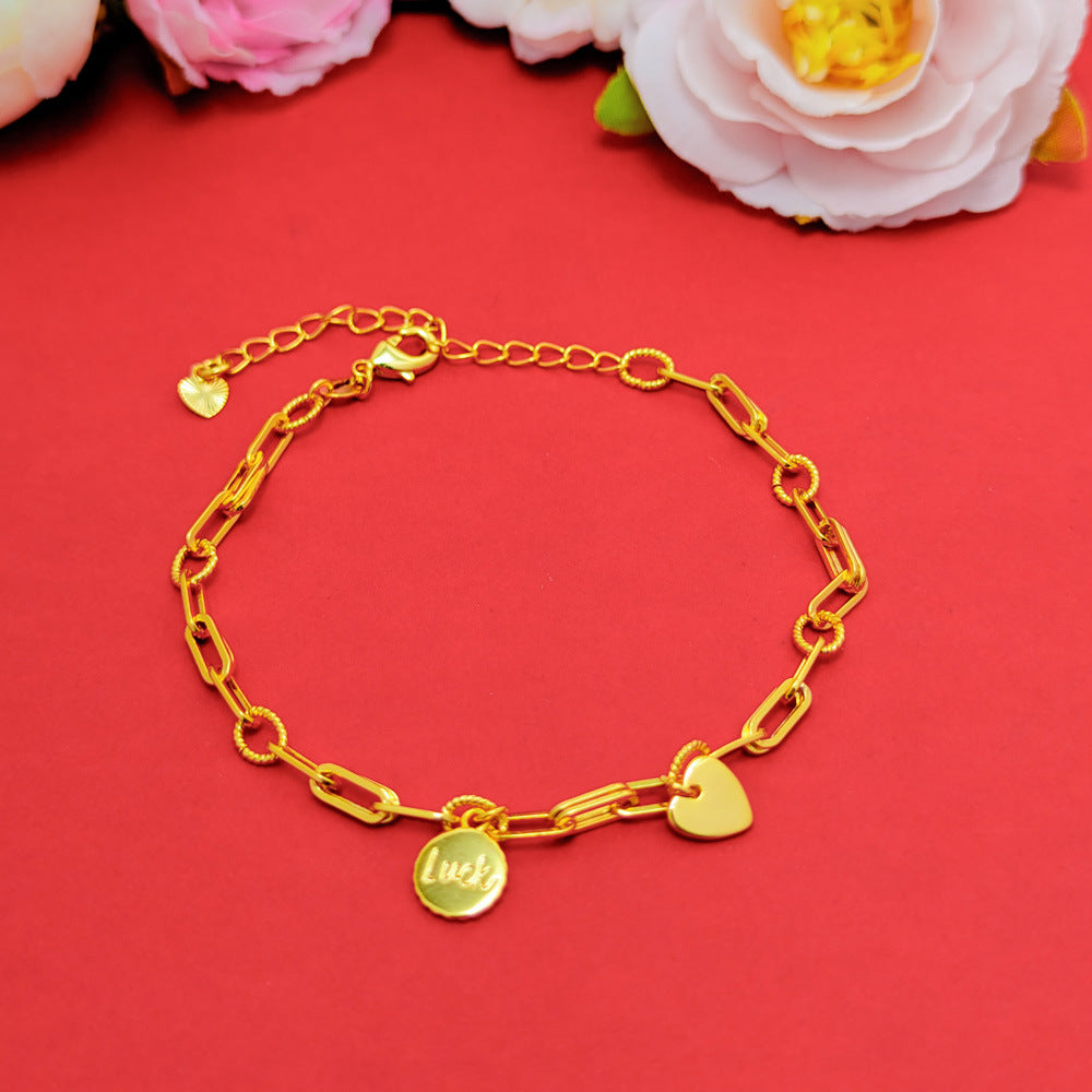 Women's Heart Lucky Symbol Design Simple Commute Bracelets