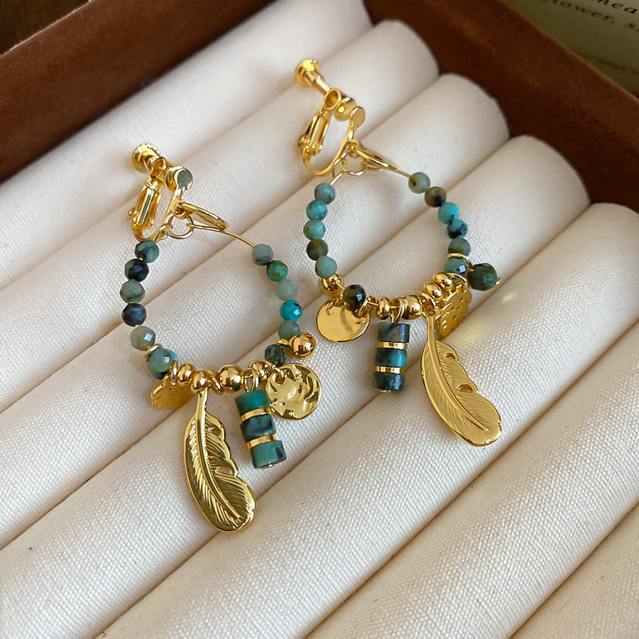 Tassel Ear Clip Vintage Court Style Rings