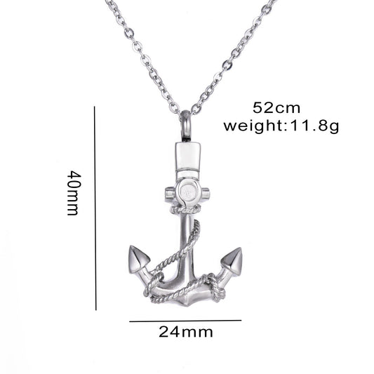 Boat Anchor Hook Shape Perfume Bottle Pendants