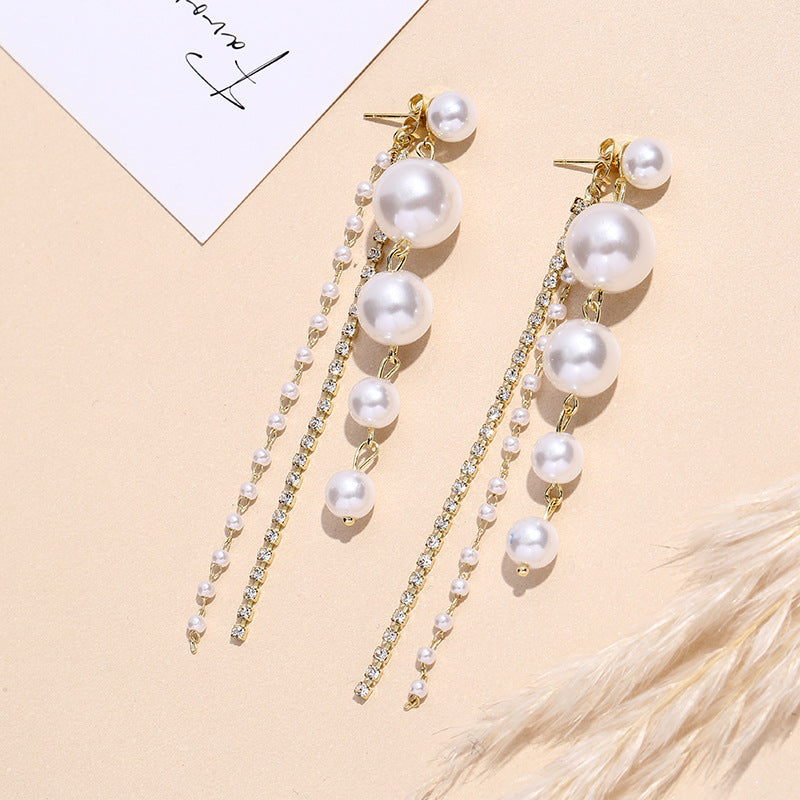 Women's Tassel Personalized Long Eardrops Fashion Temperament Earrings