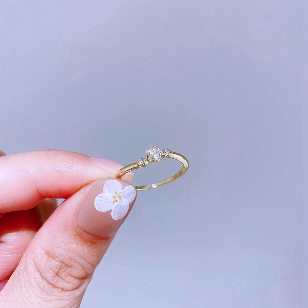 Light Luxury Minority Design Colorful Gemstone Rings