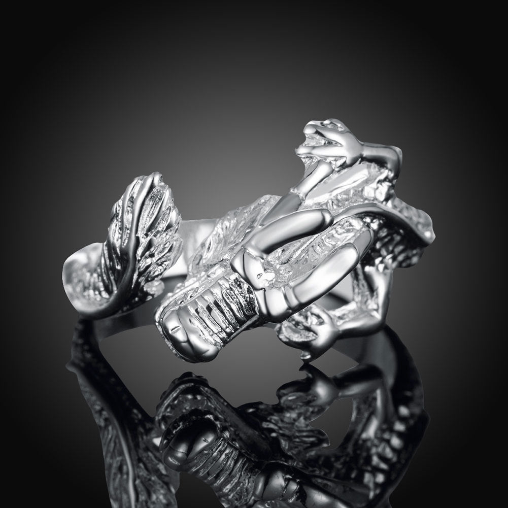 Domineering Dragon Sier Personality Chinese Faucet Ring