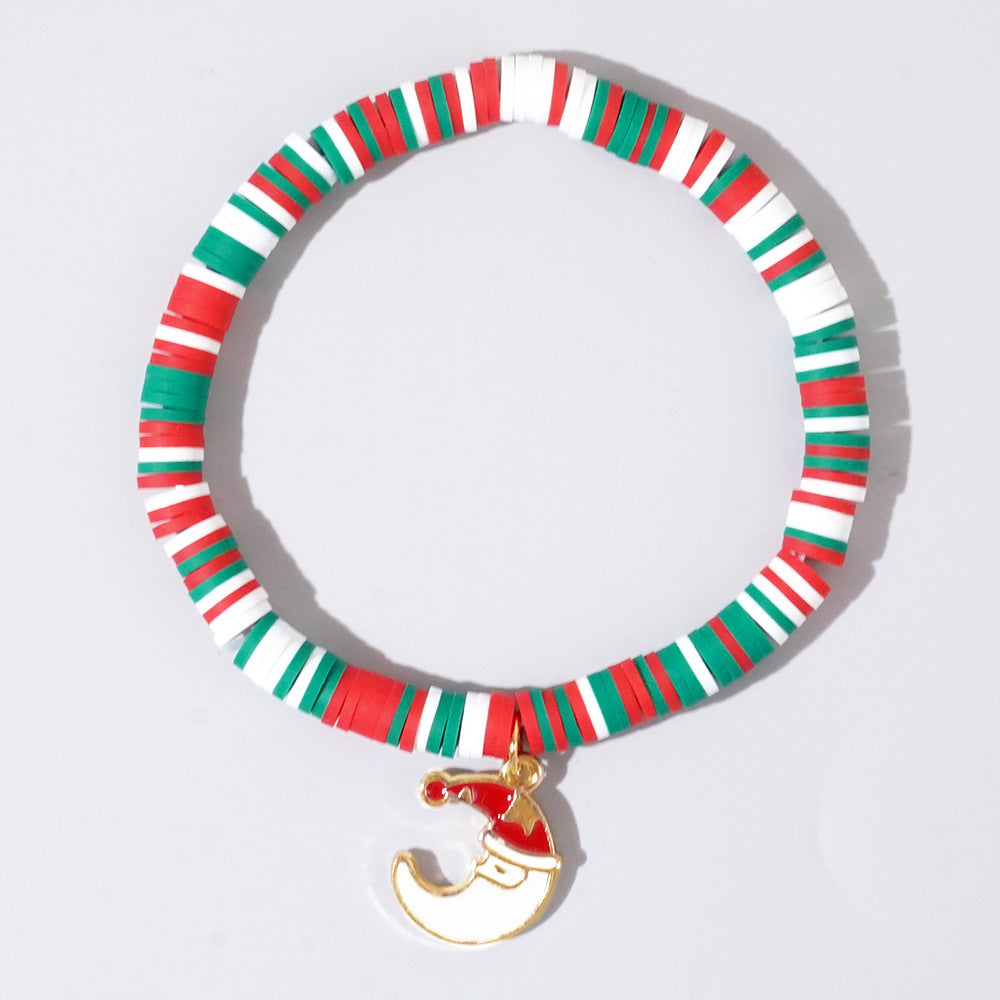 New Super Santa Christmas Polymer Clay Bracelets