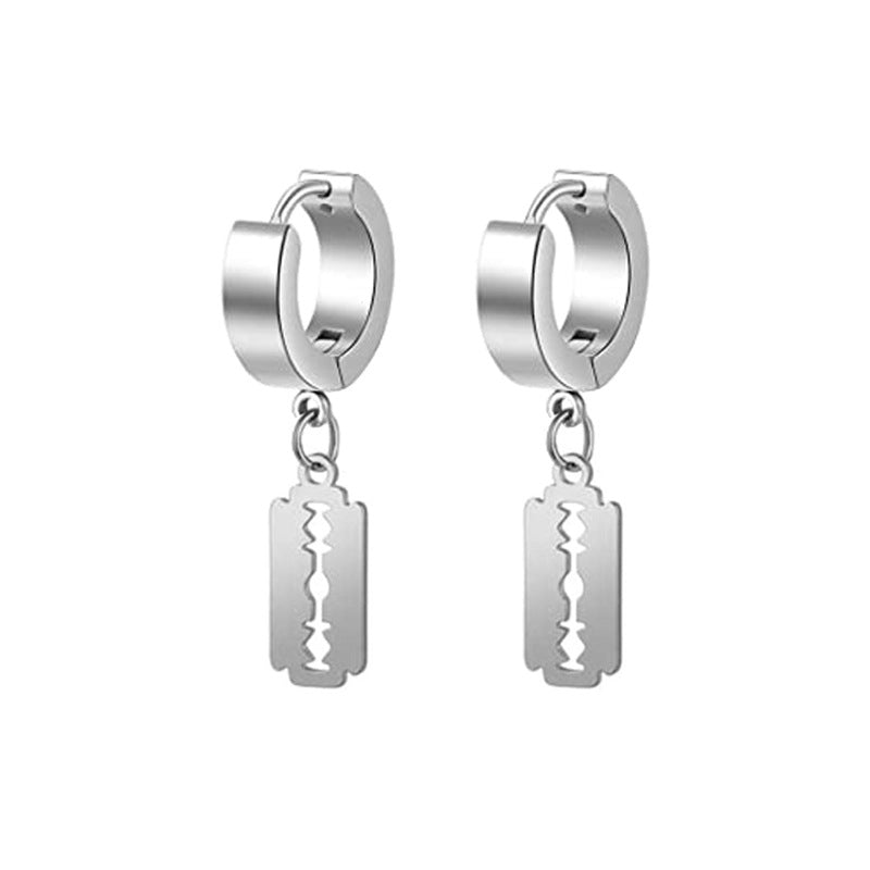 Women's & Men's Personalized Pointed Tapered Titanium Steel Retro Simple Earrings