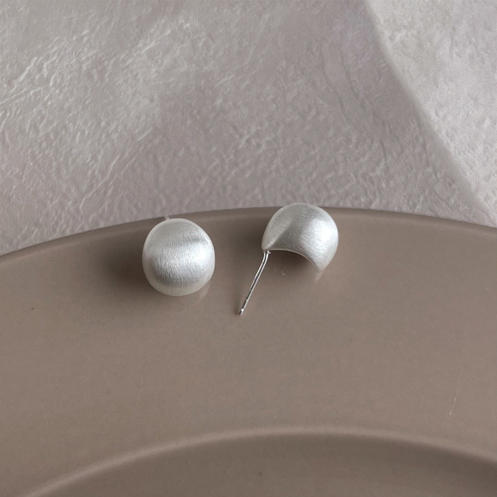 Matte Texture Geometric Female Niche Fashion Earrings