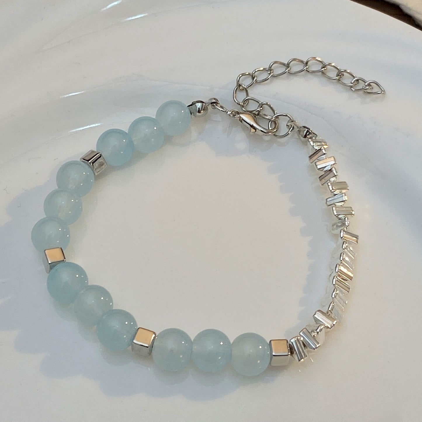 Retro Purple Imitation Pearl High Sense Design Bracelet