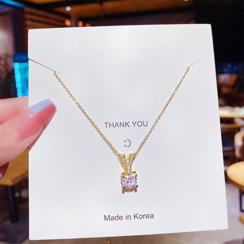 Women's Summer Fashion Heart For Design Simple Light Luxury Cold Style Necklaces