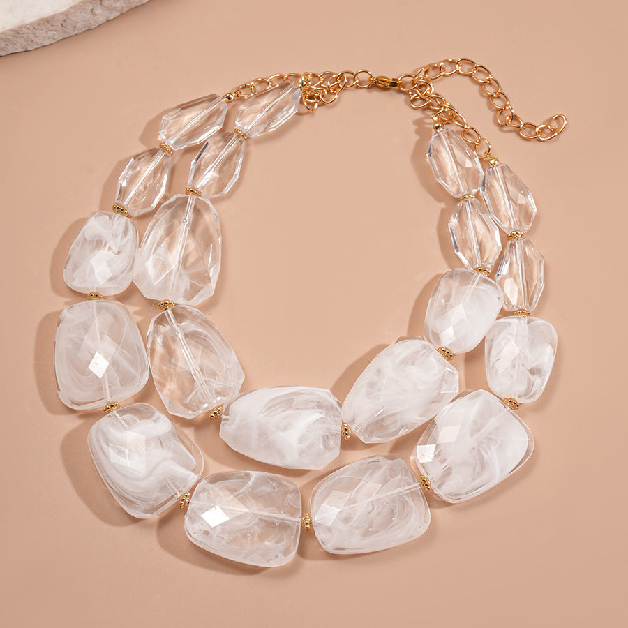 Women's Irregular Beaded Personalized Minority Seaside Vacation Necklaces