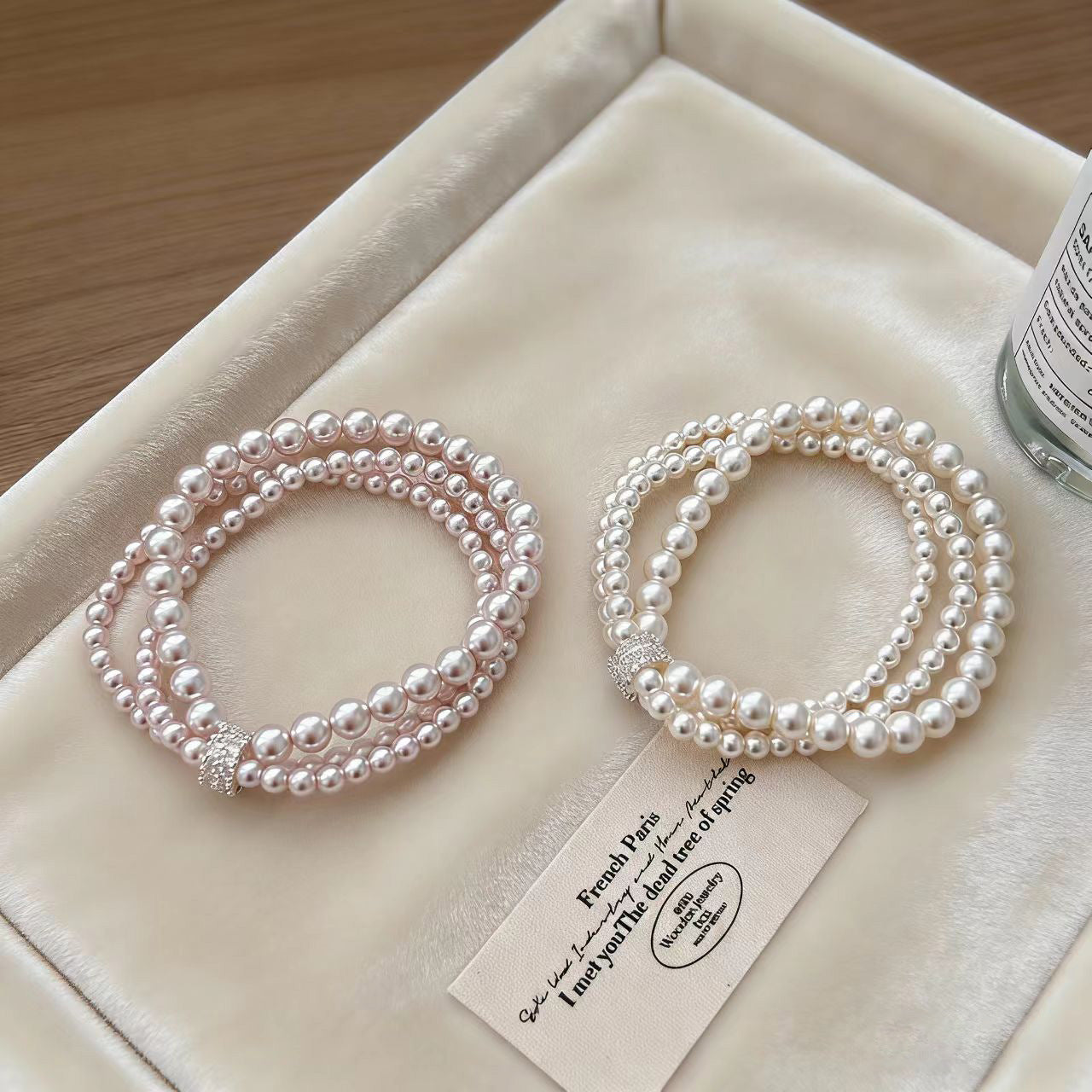 Women's Pearl Zircon High-grade Design Entry Lux Bracelets