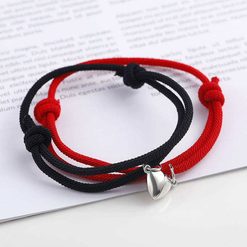 Magnet Couple Milan Red Rope Pair Bracelets