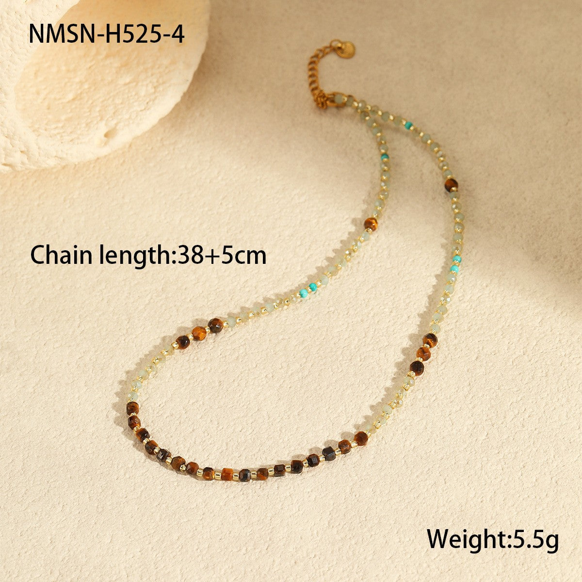 Women's Color Beads Stringed Starfish Suit Summer Necklaces