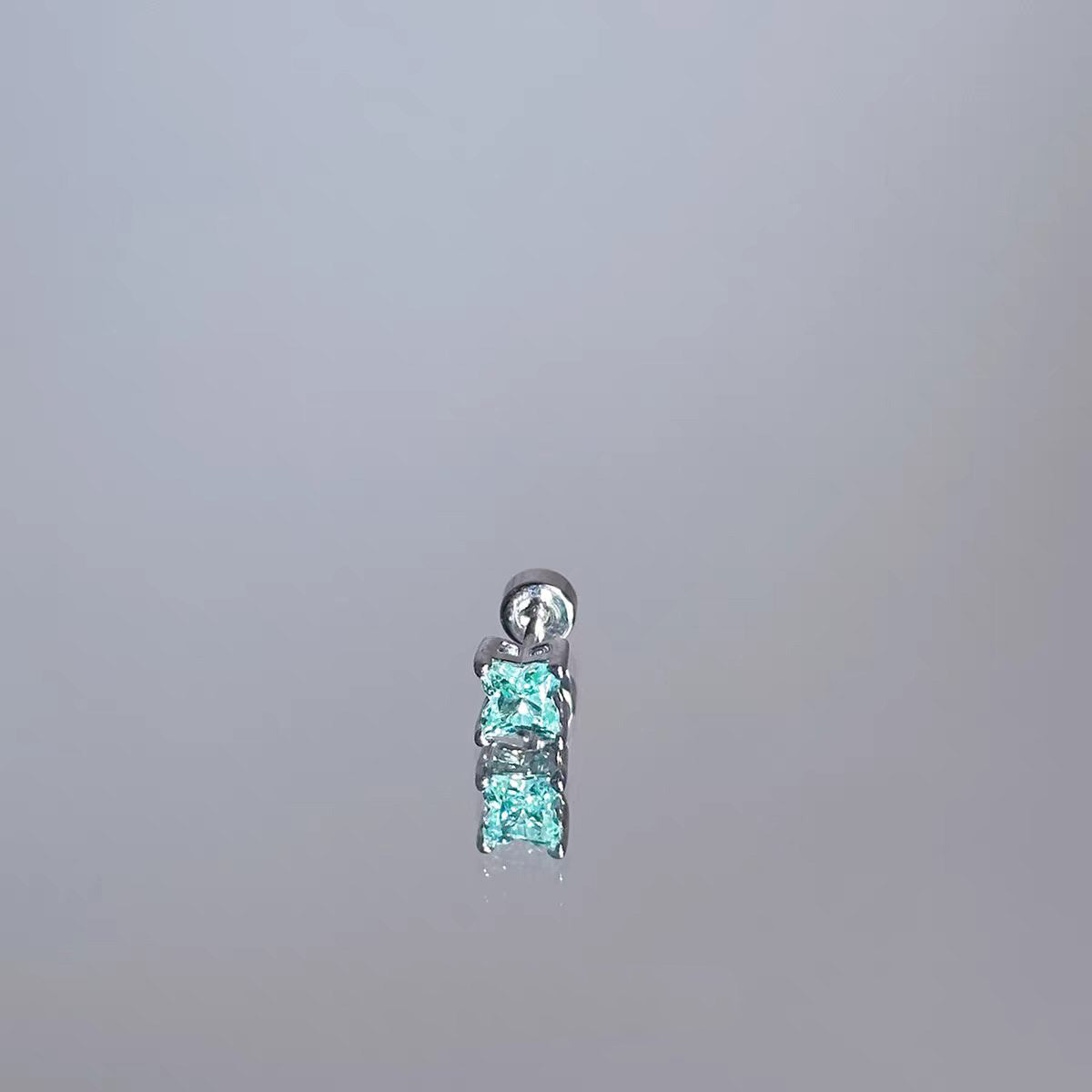 Medical Titanium Steel Four Leaf Clover Ear Screw Bone Pin Stud Earrings