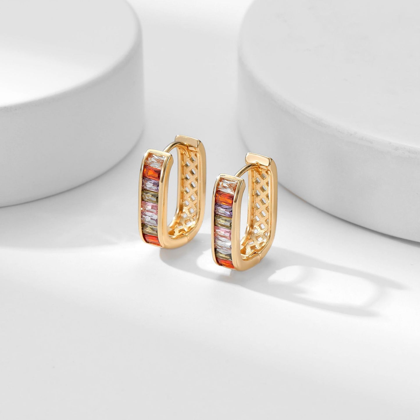 Women's Zircon High Class Elegant Gang Drill Simple High-grade Exquisite Ear Buckle