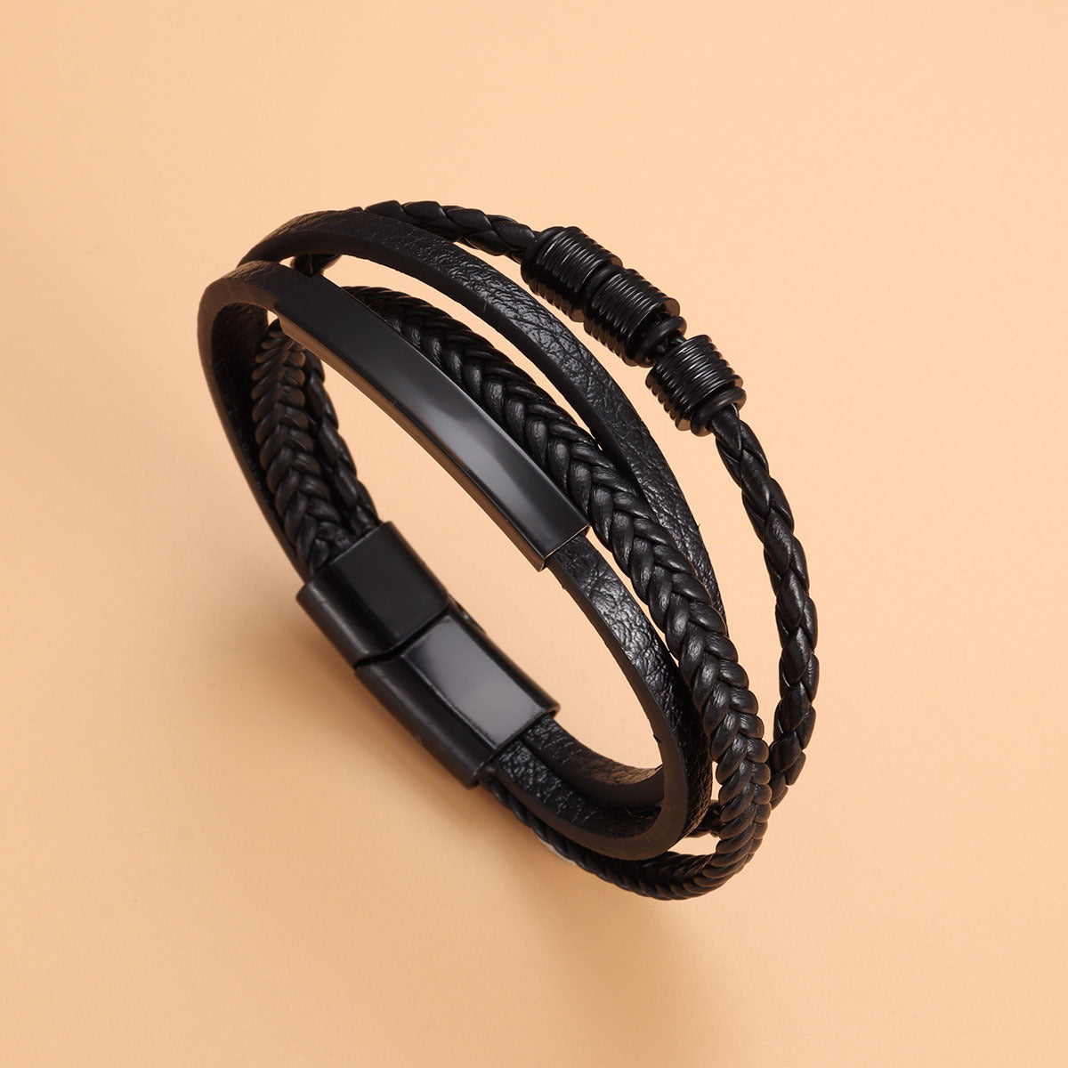 Women's Magnetic Buckle Silicone Imitation Leather Rope Bracelets