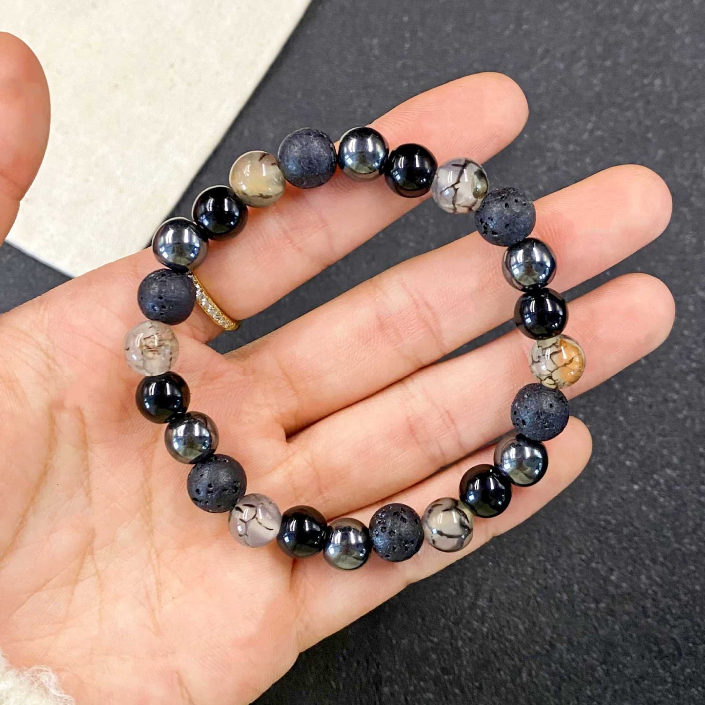 Black Agate Guard Against Negative Energy Bracelet