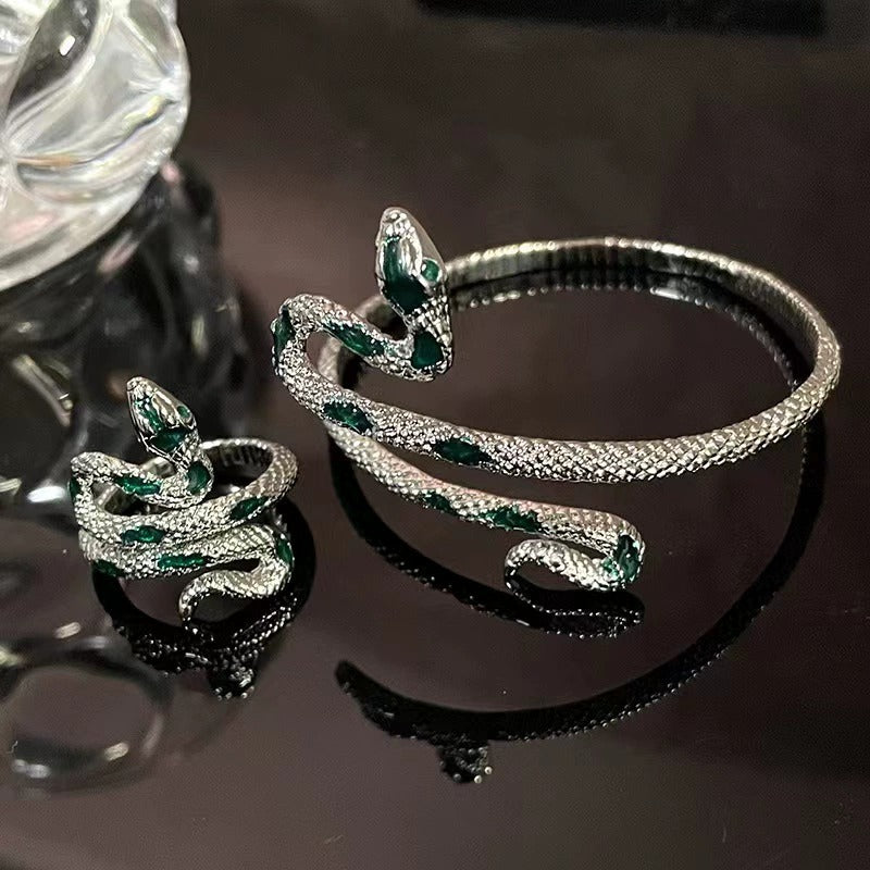 Women's & Men's Niche Snake-shaped Cold Light Luxury Open Unisex Style Personality Bracelets