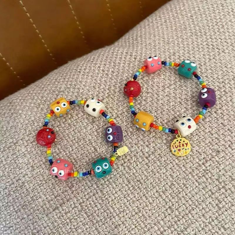 Little Monster Wild Strawberry Colorful Beaded Female Design Niche Girlfriends Bracelet