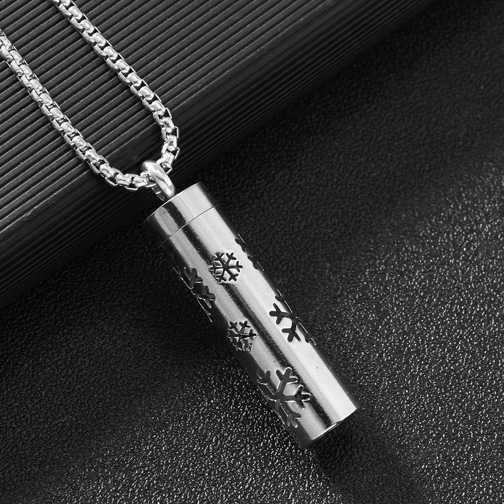 Women's & Men's Titanium Steel Perfume Aroma Diffuser Essential Oil Box Pendants