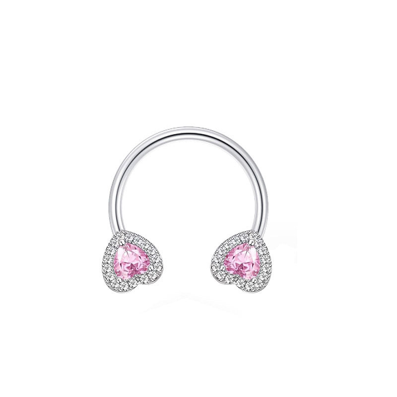 Peach Heart Horseshoe Star Ball Lip Rings