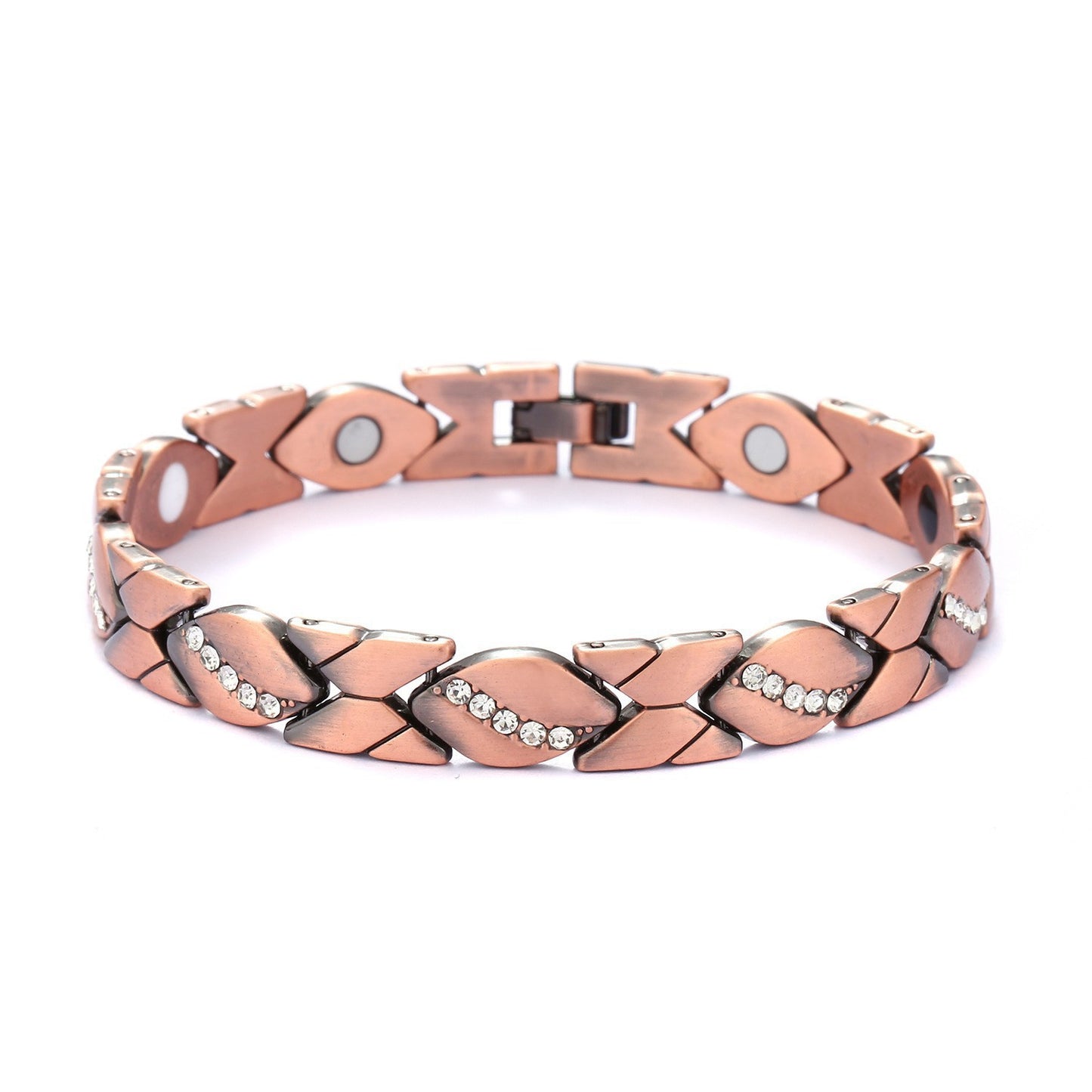 Women's Magnet High-grade Bronze Leaf Brushed Creative Bracelet